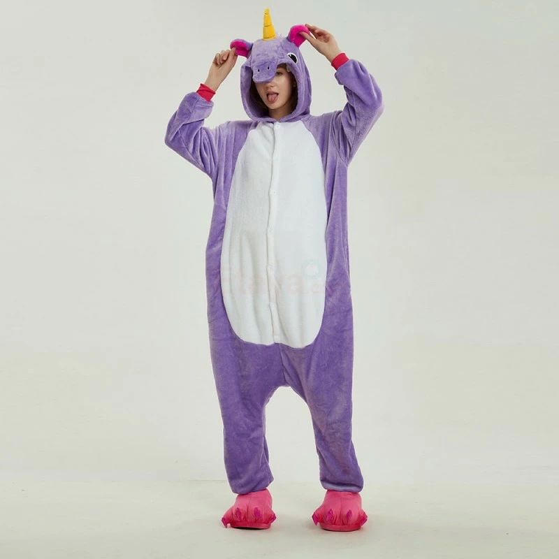 Etaya Light Purple Unicorn Kigurumi Onesies Pajamas Animal Onesies For Adult - Image 8
