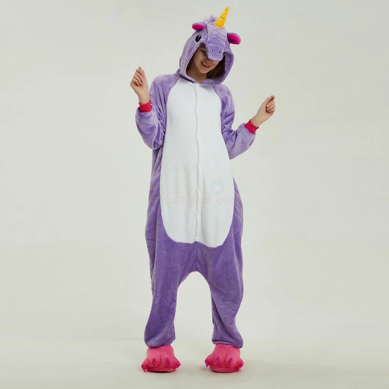 Etaya Light Purple Unicorn Kigurumi Onesies Pajamas Animal Onesies For Adult - Image 9