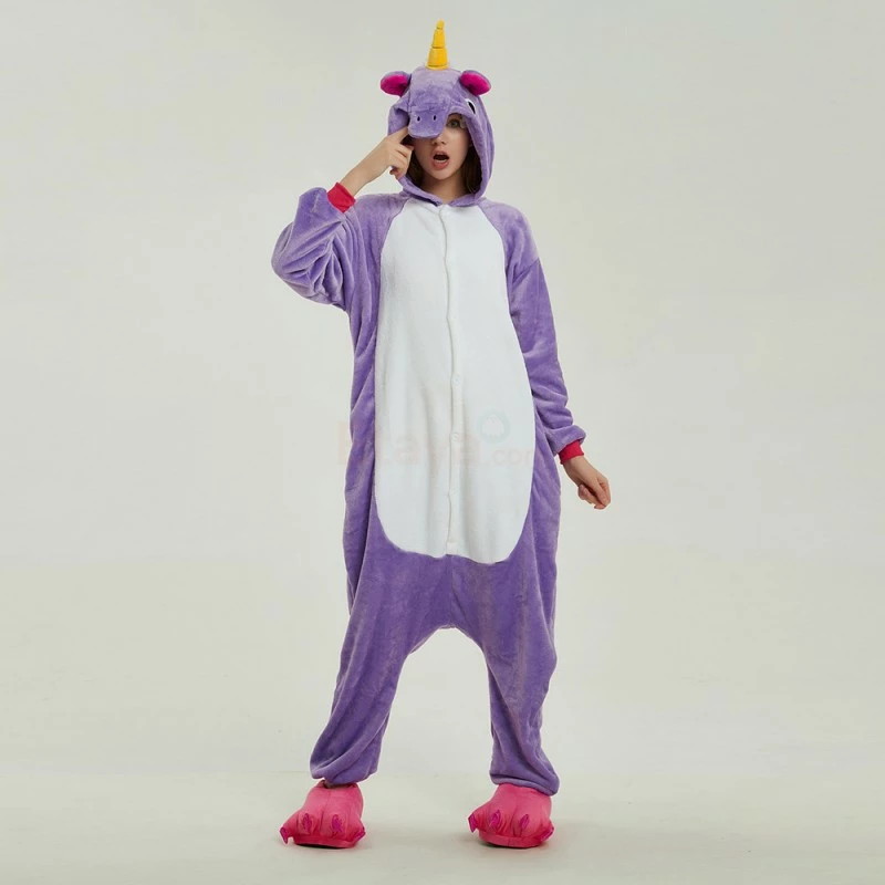 Etaya Light Purple Unicorn Kigurumi Onesies Pajamas Animal Onesies For Adult - Image 11