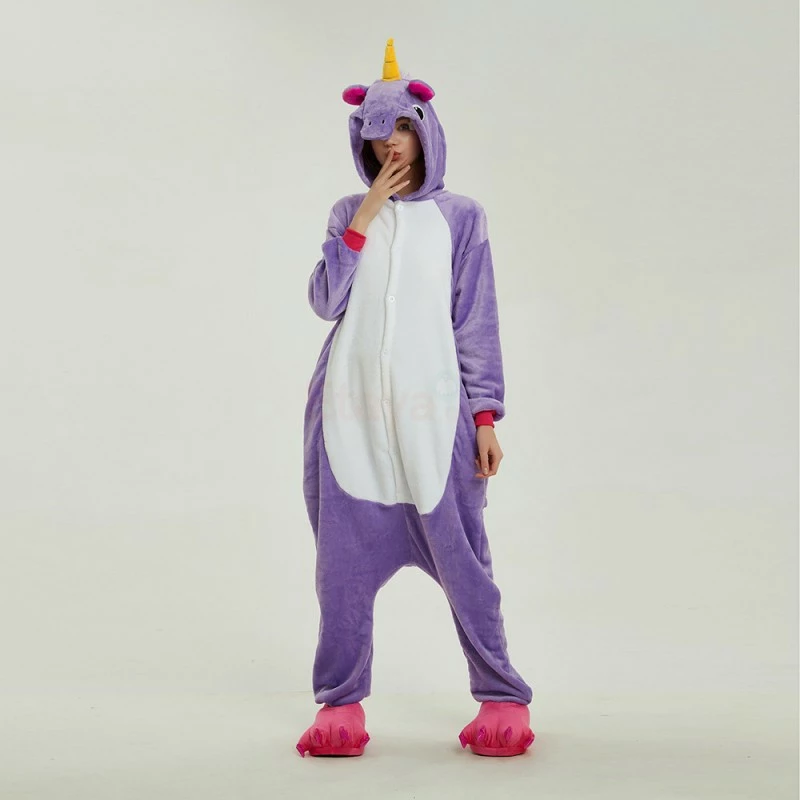 Etaya Light Purple Unicorn Kigurumi Onesies Pajamas Animal Onesies For Adult - Image 12
