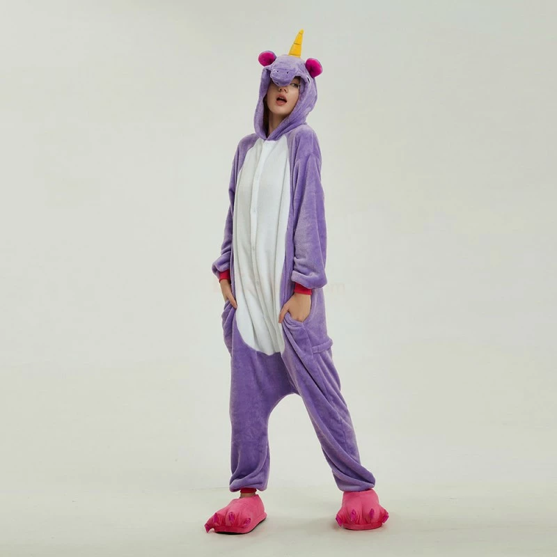 Etaya Light Purple Unicorn Kigurumi Onesies Pajamas Animal Onesies For Adult - Image 15